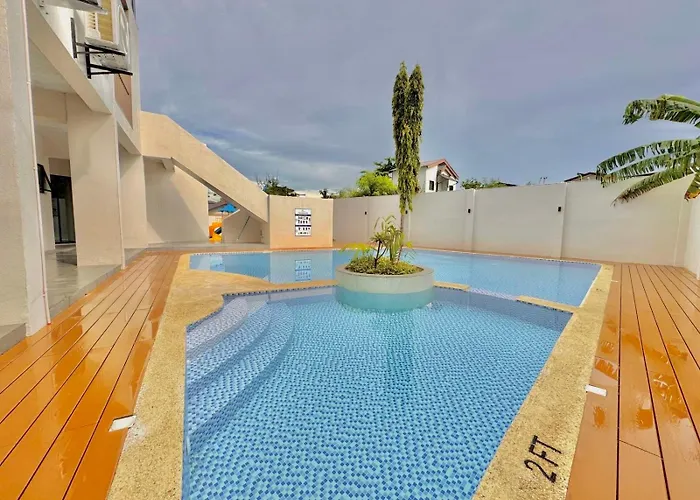 Luxe Bed Free Wi-fi Movie Streaming Pool Gym Near Airport And Mactan Newtown アパート *