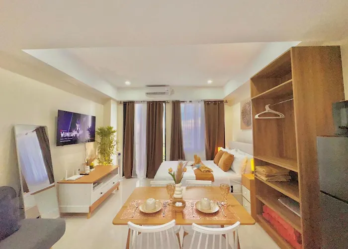 アパート Luxe Bed Free Wi-fi Movie Streaming Pool Gym Near Airport And Mactan Newtown *
