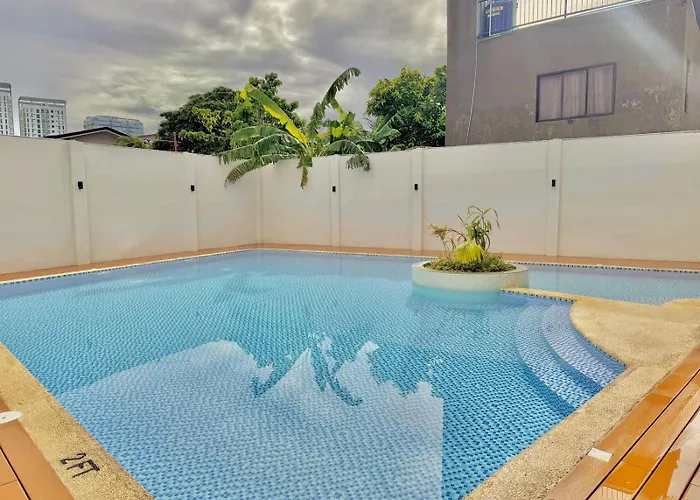 アパート Luxe Bed Free Wi-fi Movie Streaming Pool Gym Near Airport And Mactan Newtown