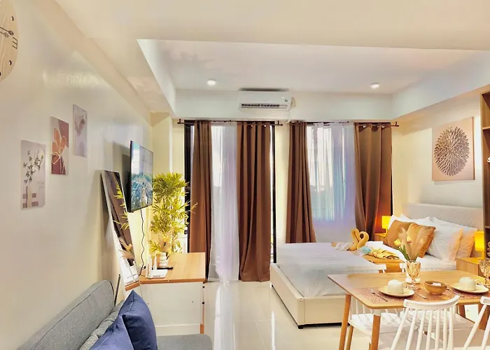 アパート Luxe Bed Free Wi-fi Movie Streaming Pool Gym Near Airport And Mactan Newtown Punta Engaño