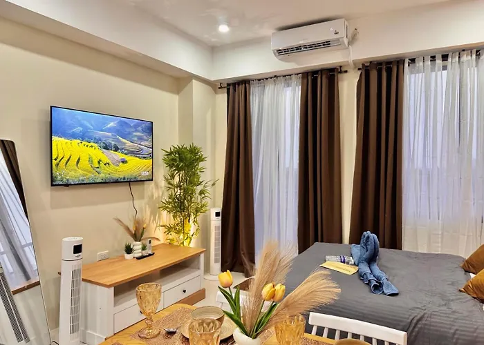 アパート Luxe Bed Free Wi-fi Movie Streaming Pool Gym Near Airport And Mactan Newtown Punta Engaño