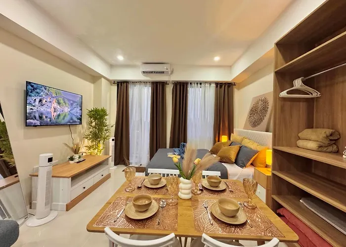 アパート Luxe Bed Free Wi-fi Movie Streaming Pool Gym Near Airport And Mactan Newtown Punta Engaño